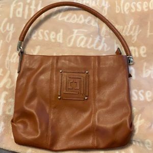 Faux leather LIZ CLAIBORNE shoulder bag.